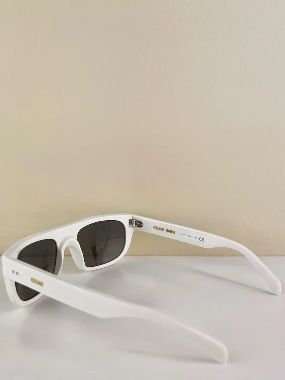 CELINE WHITE MIRRORED SUNGLASSES